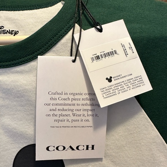 Coach x Disney baseball t-shirt. Size Small. New with tags - Picture 2 of 2